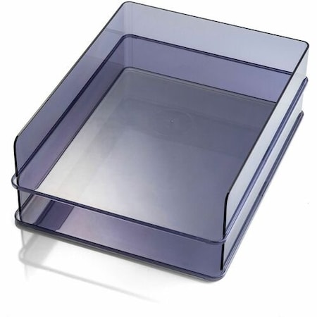 Officemate Trays, Plastic, Stackable, 12.8inx10.2inx2.8in, GY/TLT OIC21040